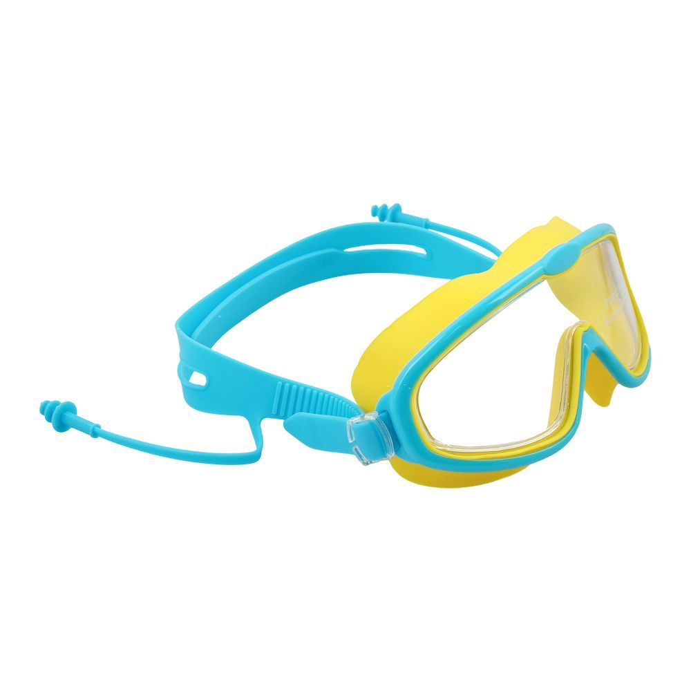 Swimming Goggles Wide Anti Fog UV Protection With Ear Plug, Sky Blue, 158RG - Main Image