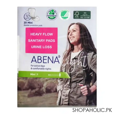 abena light bladder protection pads, mini 1, 20 pack main image
