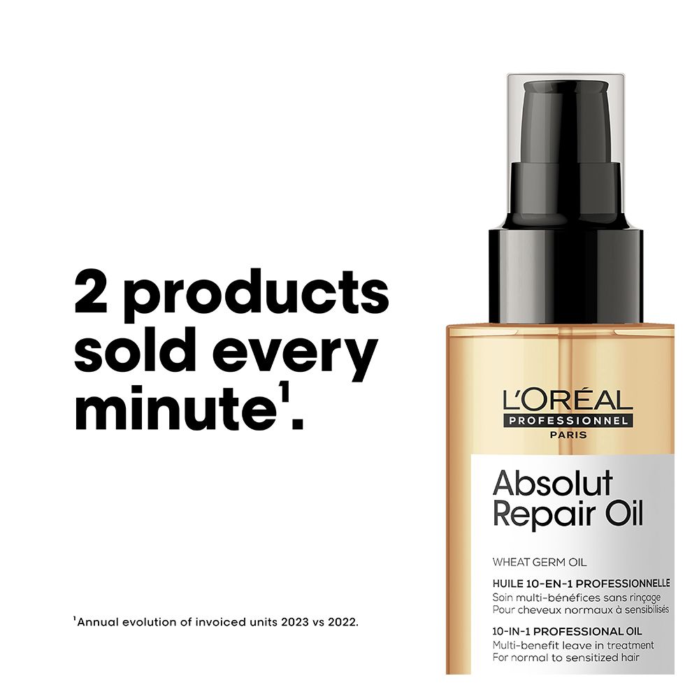 L'Oreal Professionnel Serie Expert Absolut Repair Oil 90 ML - For Dry and Damaged Hair With Wheat Protein - Image 8