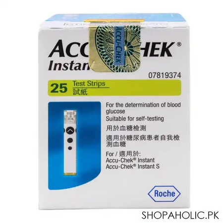 accu chek instant blood glucose strip, 25 count image2