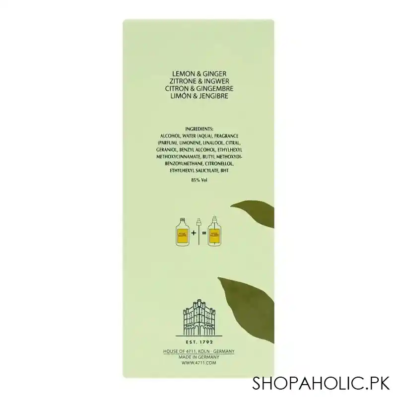acqua colonia lemon & ginger eau de cologne, fragrance for men & women, 170ml image3