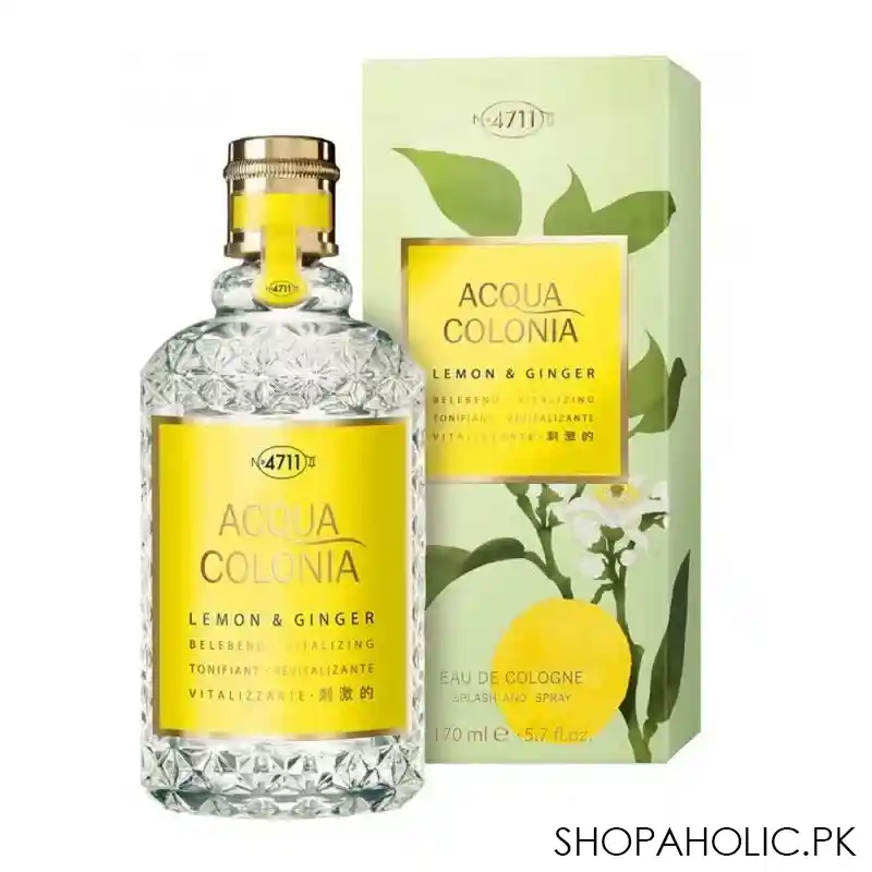 acqua colonia lemon & ginger eau de cologne, fragrance for men & women, 170ml main image