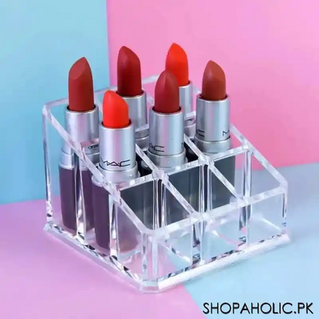 acrylic lipstick organizer with 9 grids store main image