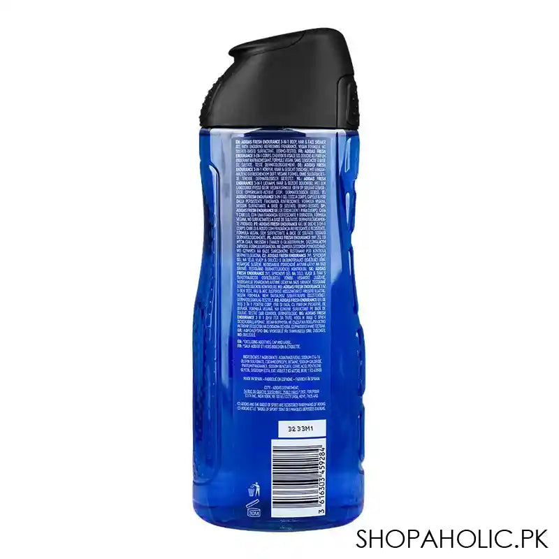 Adidas Fresh Endurance Refreshing Fragrance 3in1 Body, Hair & Face Shower Gel, 400ml - Image 2
