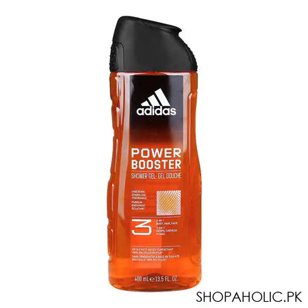 Adidas Power Booster Enduring Sparkling Fragrance 3in1 Body, Hair & Face Shower Gel, 400ml - Main Image