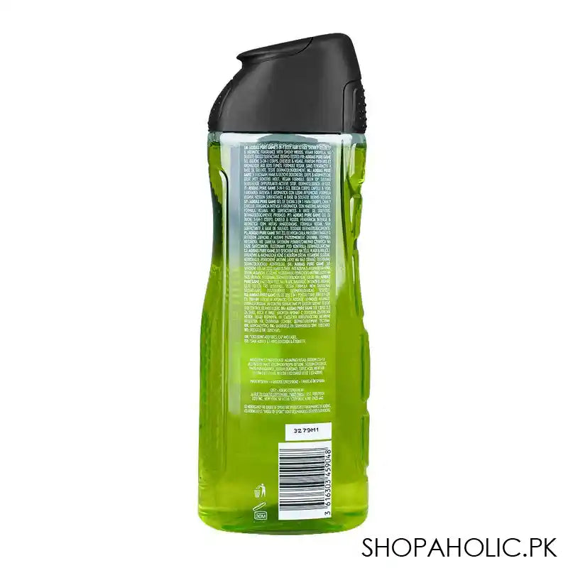 Adidas Pure Game Deep & Aromatic Smoky Woods 3in1 Body, Hair & Face Shower Gel, 400ml - Image 2