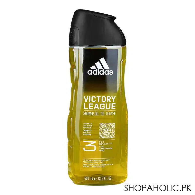 Adidas Victory League Vibrant & Spicy With Guarana 3in1 Body, Hair & Face Shower Gel, 400ml - Main Image