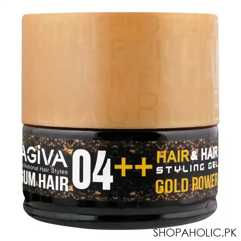 agiva professional gum hair, 04, gold power, hair & hair styling gel, 200ml main image