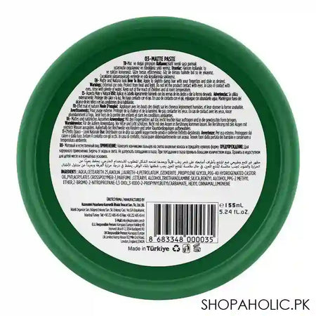 Agiva Professional Hair Styling Wax Green, Matte Paste 03, 155ml - Image 3