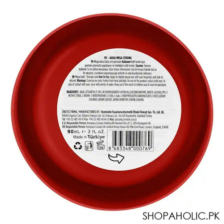 Agiva Professional Mega Strong Hair Styling Aqua Wax, 05 Red, 90ml - Image 3