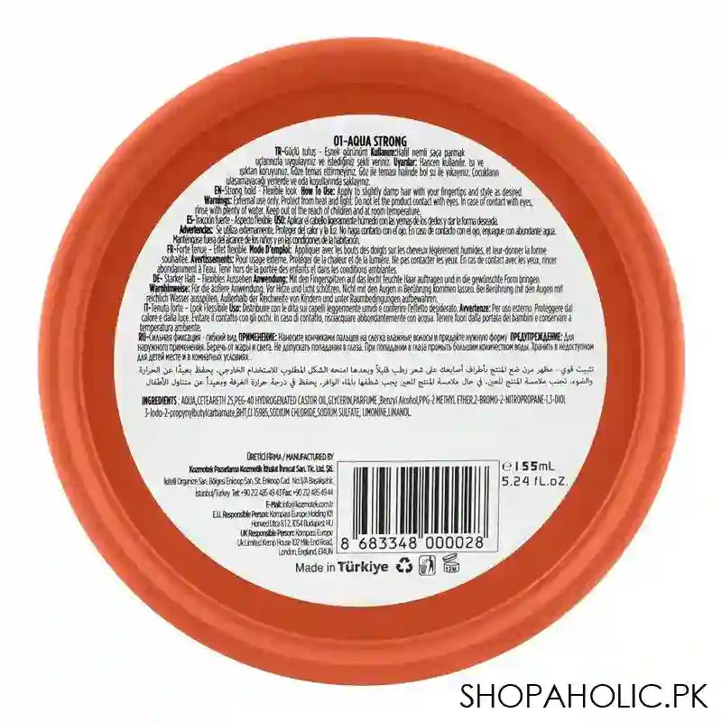 Agiva Professional Strong Hair Styling 01 Aqua Wax Orange, 155ml - Image 3