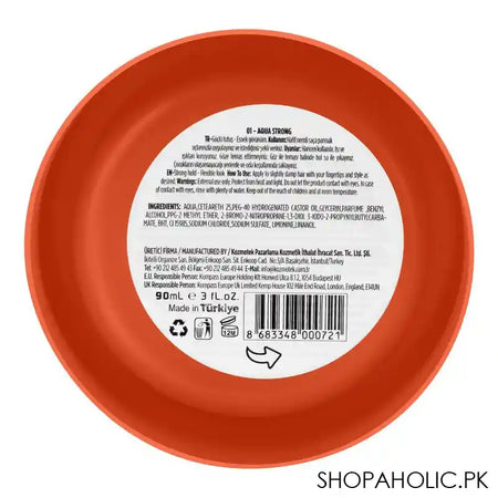 Agiva Professional Strong Hair Styling 01 Aqua Wax Orange, 90ml - Image 3