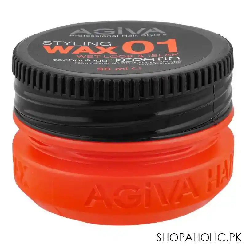 agiva professional wet look 01 hair styling wax, technology + keratin, 90ml main image