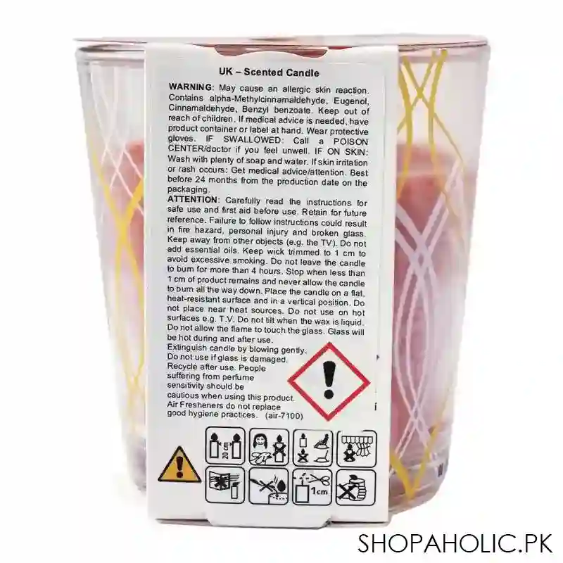 airwick sugar apple & warm cinnamon scented candle, infused with essential oils, 105g image3