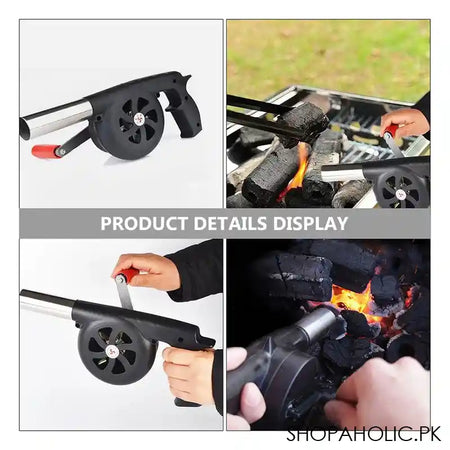 AJF Barbecue/BBQ Blower 40W, Hand Powered Air Blower BBQ Fan, Ideal For Picnic Outdoor Camping - Image 2