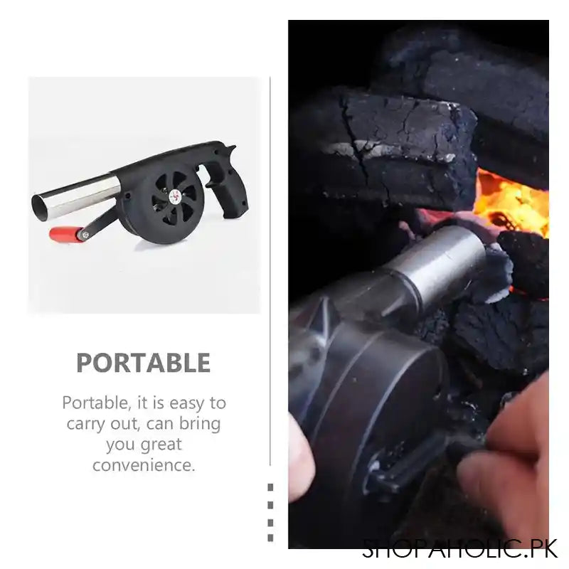 AJF Barbecue/BBQ Blower 40W, Hand Powered Air Blower BBQ Fan, Ideal For Picnic Outdoor Camping - Image 3