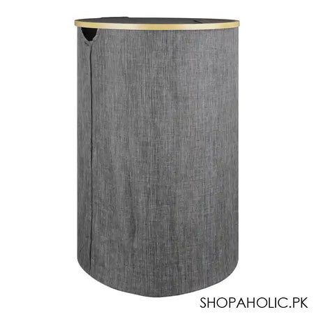 AJF Wooden Laundry Hamper/Basket with Lid, Bathroom Tall Laundry Bin, 23.6in (H) x 15.2in (W) x 12.8in (D), Grey, AY-6 - Image 5