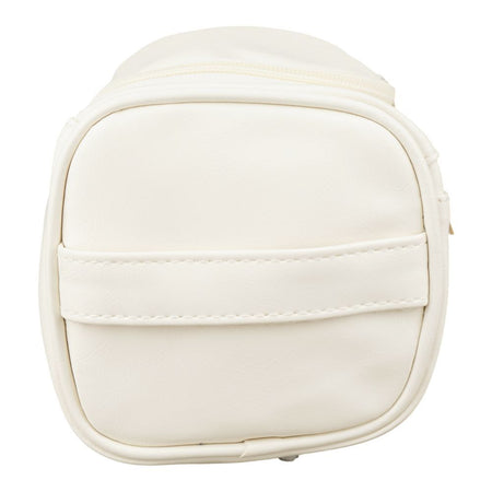 AJF Vintage Leather Toiletry Bag With Hook Cosmetic Hanging Bag, For Travel, White, BA-06 - Image 2