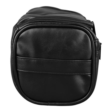 AJF Vintage Leather Toiletry Bag With Hook Cosmetic Hanging Bag, For Travel, Black, BA-06 - Image 2