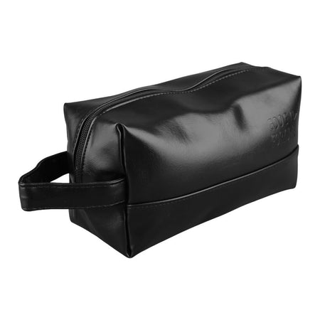 AJF Vintage Large Capacity Leather Toiletry Bag With Hook, Black, BA-03 - Main Image