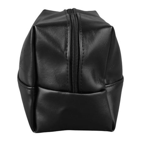 AJF Vintage Large Capacity Leather Toiletry Bag With Hook, Black, BA-03 - Image 2