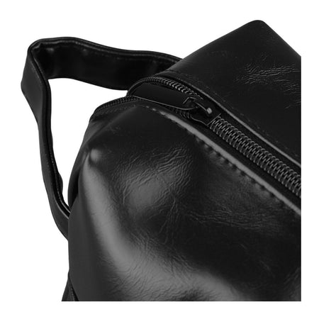 AJF Vintage Large Capacity Leather Toiletry Bag With Hook, Black, BA-03 - Image 3
