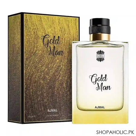 ajmal gold man eau de parfum, for men, 100ml main image