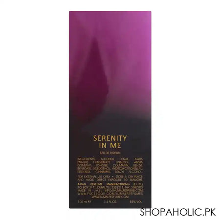 Ajmal Serenity In Me, For Women, Eau de Parfum, Floral Scent, 100ml - Image 3
