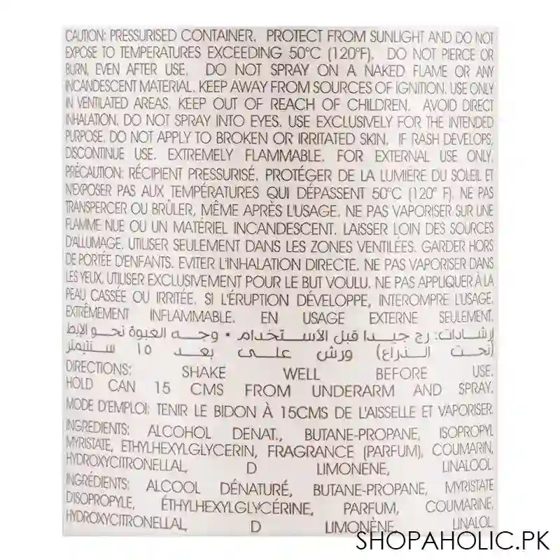 ajmal shadow pour homme deodorant, 200ml image3
