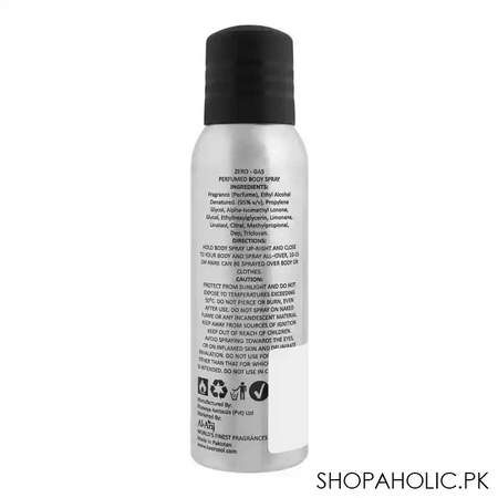 al arij shot crave zero gas perfumed body spray, 120ml image2