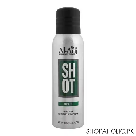 al arij shot grace zero gas perfumed body spray, 120ml main image