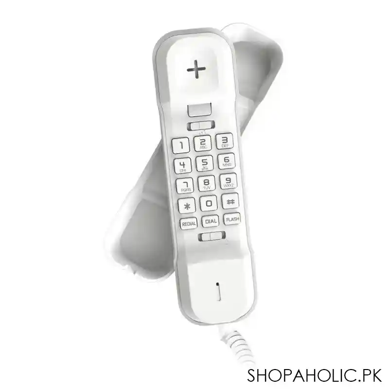 alcatel white ultra compact corded landline phone, t16 image2