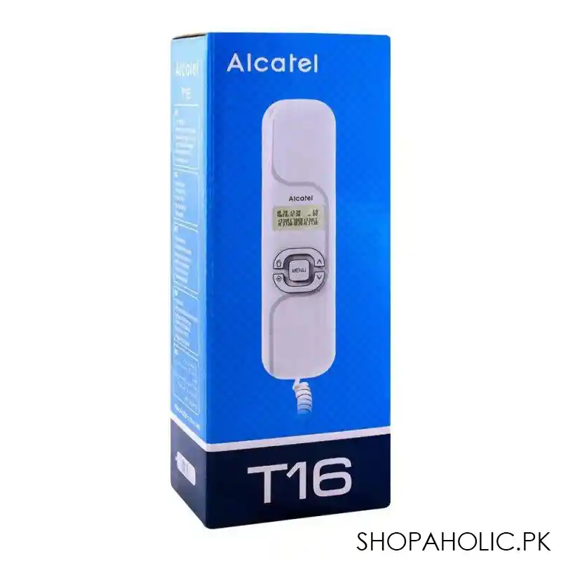 alcatel white ultra compact corded landline phone, t16 image3