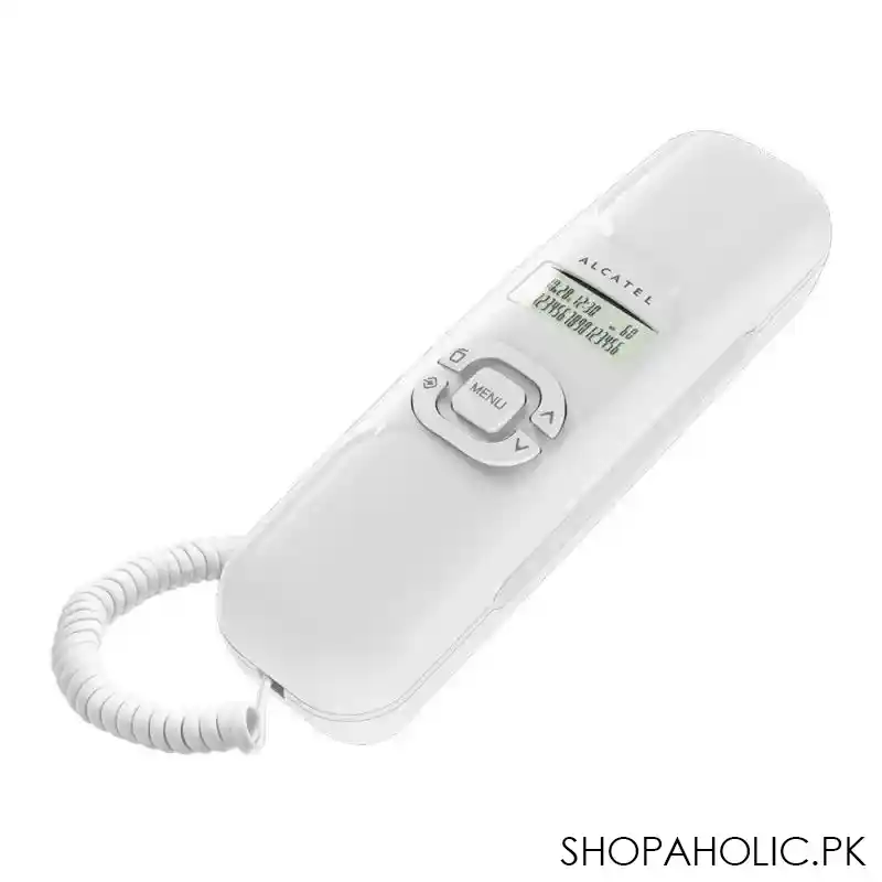 alcatel white ultra compact corded landline phone, t16 main image