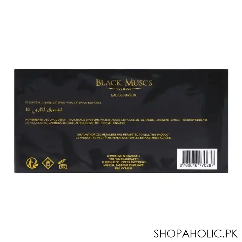 alexandre.j the collector black muscs eau de parfum, for men & women, 100ml image3