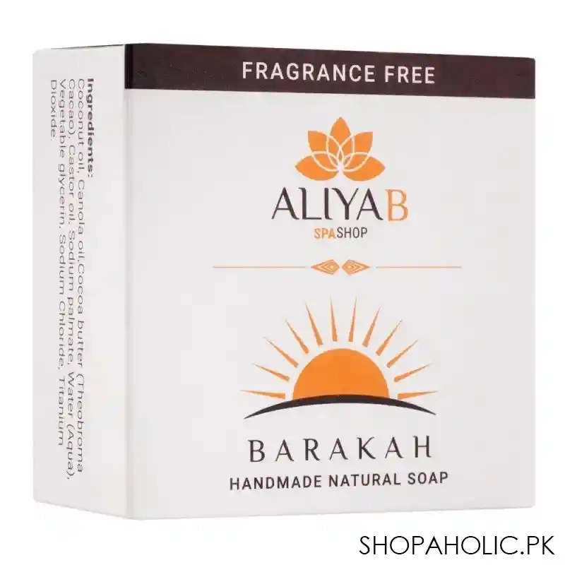 aliya b spa shop barakah natural handmade soap, 72g main image