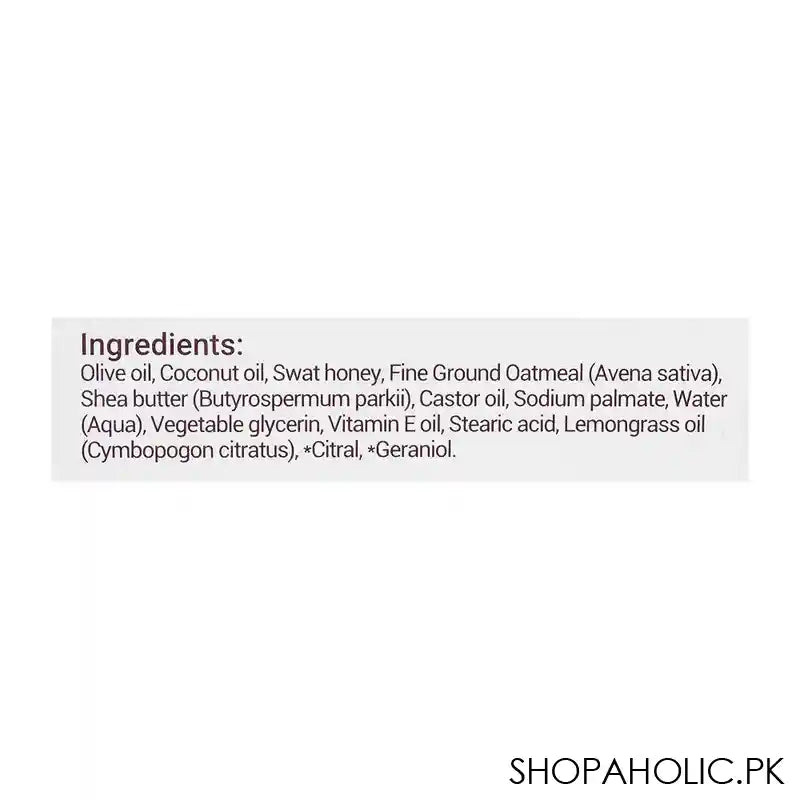 Aliya B Spa Shop Honey And Oatmeal Soap, 100g - Image 3