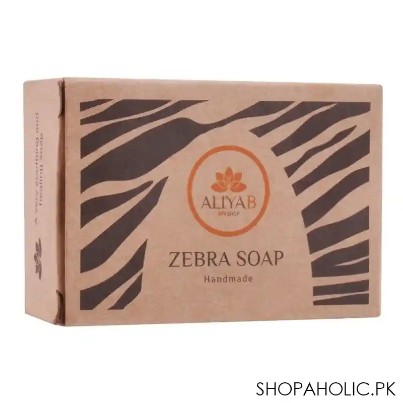 aliya b spa shop zebra soap, handmade, 85g main image