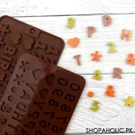 alphabet letters silicone chocolate mould main image