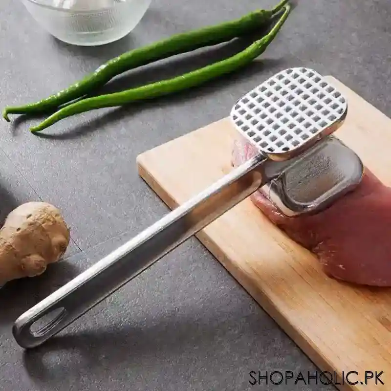 aluminum double side meat tenderizer with hammer image2