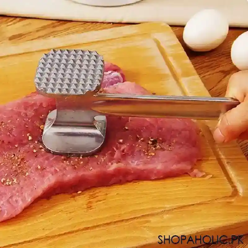 aluminum double side meat tenderizer with hammer main image