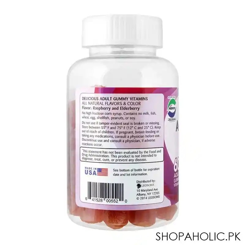 amerix antioxidant elderberry, with vitamin c & zinc, dietary supplement, 60 adult gummy vitamins image2