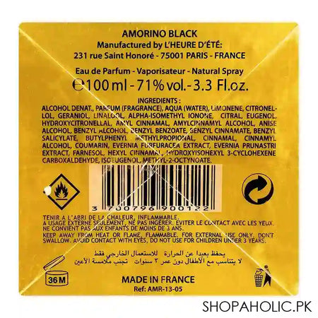 Amorino Black Nur, Eau de Parfum, For Men & Women, 100ml - Image 3