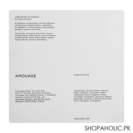 Amouage Jubilation 25, Eau de Parfum, For Women, 100ml - Image 3