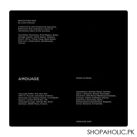 Amouage Reflection, Eau de Parfum, For Men, 100ml - Image 4