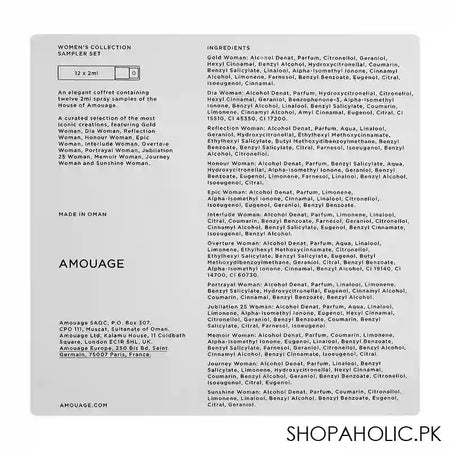 Amouage Women's Collection Sampler Set, Eau de Parfum, 12x2ml - Image 3