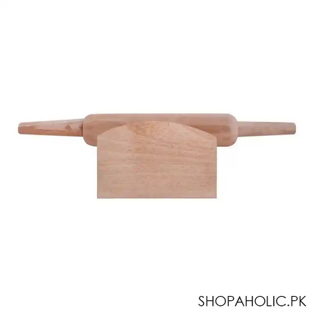 amwares mango wood pin roller with stand, white, 006007 image2