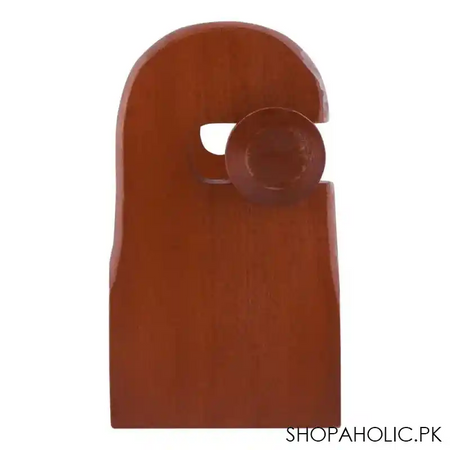 amwares mango wood wall tissue stand, large, 5x5x10 inches, 009004 image3