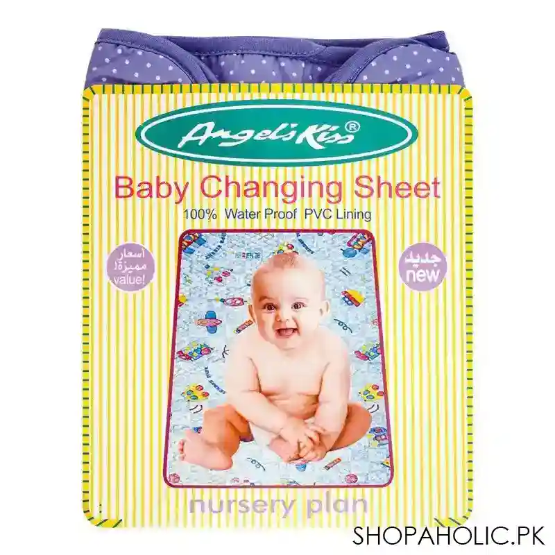 angel's kiss baby changing foam sheet, blue image2
