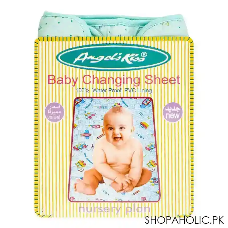angel's kiss baby changing foam sheet, green image2
